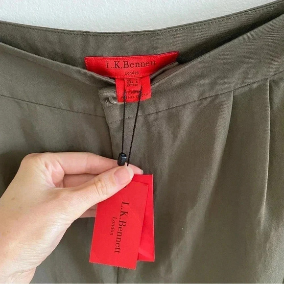 New L.K. BENNETT Melodie Charcoal Gray Straight Leg Dress Pants Size 8 $195 - Picture 4 of 8